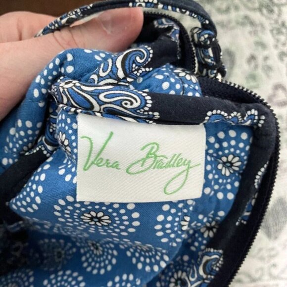 Vera Bradley Calypso Blue Quilted Wallet Pouch Wristlet - Picture 5 of 7
